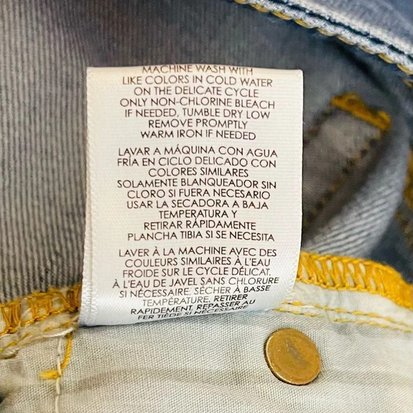 CAbi Mojave Slim Boyfriend Jeans Size 2 Distressed Denim Stretch #5165 - Picture 9 of 9